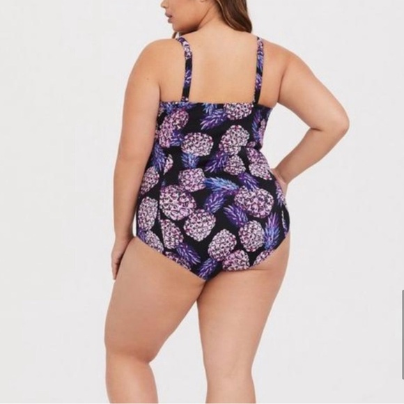 TORRID Pineapple Push-Up Demi Slim Fix Swimsuit Sz 4XL - Picture 13 of 16